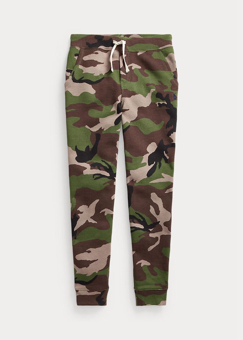 Spodnie Ralph Lauren Chłopięce Oliwkowe 6-14 Lata Camo Polarowa Jogger 981027-ZLS